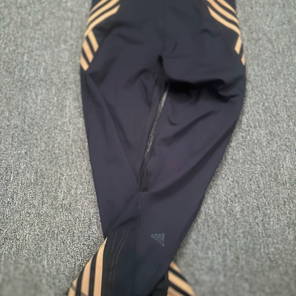 IvyPark Adidas Black and Gold Athletic Leggings